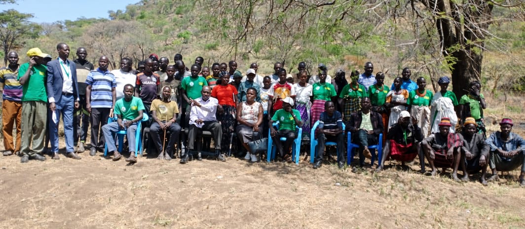 Community members at a project field site